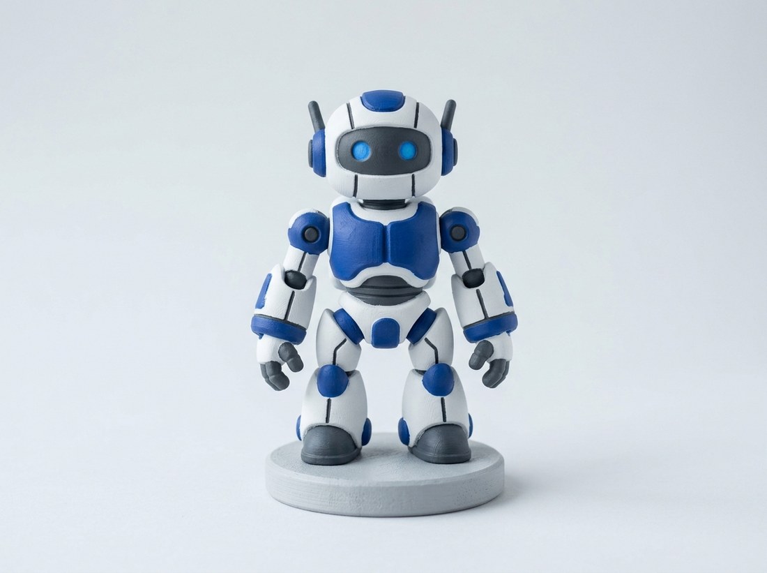 Action figure colecionável impresso em 3D e pintado à mão